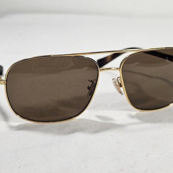 Coach Classic Aviator Sunglasses HC7061 - Gold Matte Dark Tortoise/Brown W/case - Picture 8 of 11